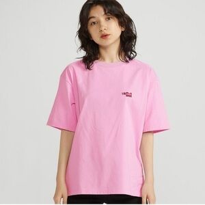Uniqlo Keith Haring | Jean-Michel Basquiat Crossing Lines Pink T Shirt Size XS